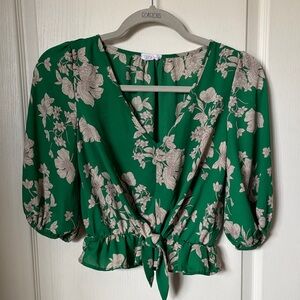 Sienna Sky Emerald Floral Blouse